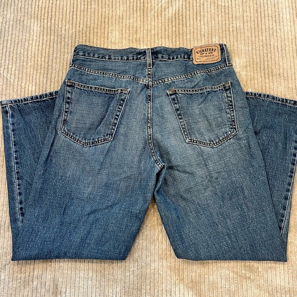 Signature by Levi Strauss Relaxed Fit Soft Flex Blue Denim Size 34 x 29 - Picture 5 of 9